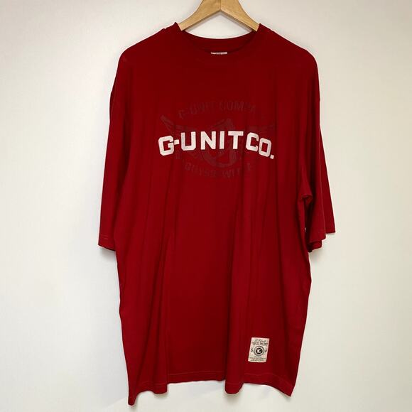 Vintage G-Unit Shirt Y2K 50 Cent T-Shirt Rap Tee 2000s Red - Picture 1 of 2